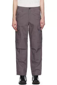 Фиолетовые обычные брюки-карго Carhartt Work In Progress