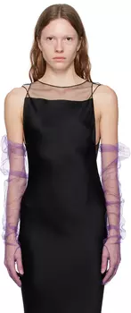 Фиолетовые прозрачные перчатки Maison Margiela