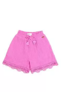 Фиолетовые шорты из жатого хлопка Nicole Miller, фиолетовый