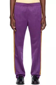 Фиолетовые узкие спортивные брюки NEEDLES