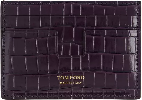 Фиолетовый держатель для карт с зажимом для денег TOM FORD