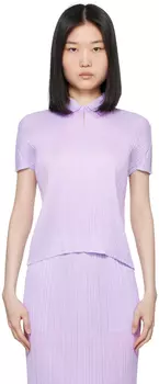 Фиолетовый ежемесячный цвет поло в апреле PLEATS PLEASE ISSEY MIYAKE