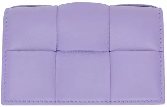 Фиолетовый футляр для визиток Bottega Veneta