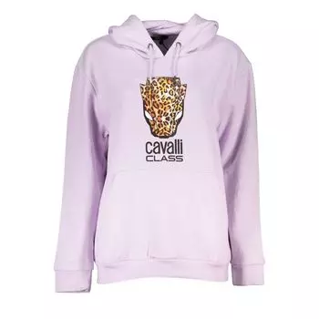 Фиолетовый хлопковый свитер cavalli CLASS