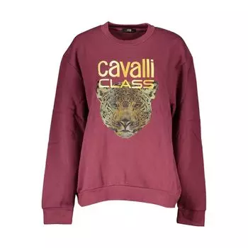 Фиолетовый хлопковый свитер cavalli CLASS