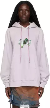 Фиолетовый худи с принтом AVAVAV