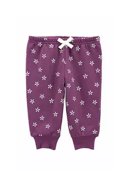 Фиолетовый низ спортивного костюма для маленьких девочек Carter's