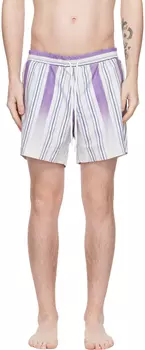 Фиолетовый полосатый купальник COMMAS