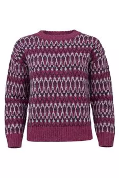 Фиолетовый с круглым вырезом и мотивом Fair Isle Celtic & Co. , фиолетовый