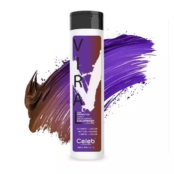 Фиолетовый шампунь для окрашивания волос Colorwash для брюнеток Celeb Luxury