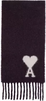 Фиолетовый шарф большого размера Ami de Coeur AMI Paris