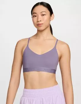 Фиолетовый спортивный бюстгальтер с легкой поддержкой Nike Indy Dri-FIT