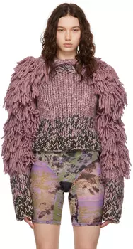 Фиолетовый свитер с йети KNWLS