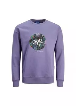 Фиолетовый свитшот для мальчика JORSILVERLAKE SWEAT CREW NECK JNR Jack & Jones, фиолетовый
