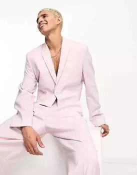 Фиолетовый укороченный пиджак ASOS