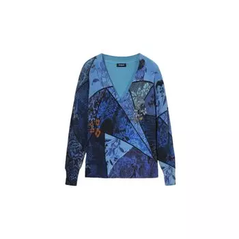 Фиолетовый вискозный свитер Desigual