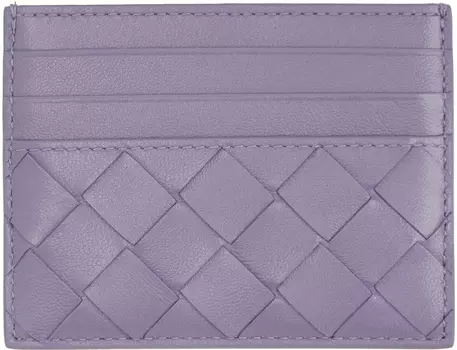 Фиолетовый визитница Intrecciato Bottega Veneta