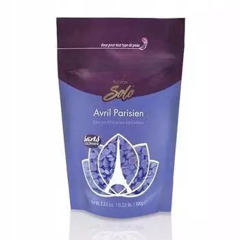 Фиолетовый жемчужный твердый воск в гранулах для депиляции лица Italwax Solo Avril Parisien Film Wax 100g —