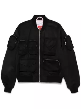 Fiorucci куртка-бомбер с множеством карманов, черный