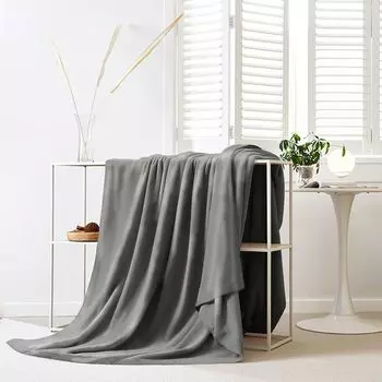 Fiqops Cuddly Blanket Флисовое одеяло 150 x 200 см Пушистое одеяло Теплый супермягкий серый цвет