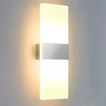 Fiqops светодиодный настенный светильник 6 Вт, светильник для прихожей, настенный светильник для внутреннего освещения, настенный светильник, уличный светильник для прихожей, теплый белый