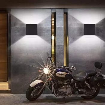 Fiqops светодиодный настенный светильник настенные светильники IP65 гостиная прихожая лампа лестница настенный светильник наружное украшение 7 Вт черный холодный белый 2 шт.