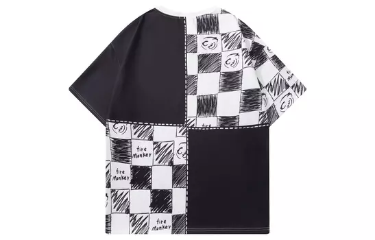 Fire Monkey Футболка унисекс FireMonkey, Черно-белый