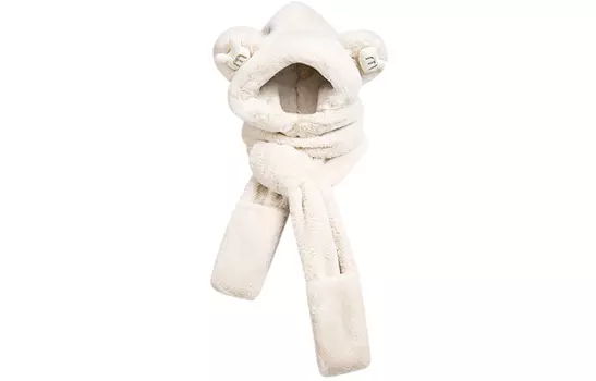 Fire Monkey Женский шарф FireMonkey, Бежево-белый (подарочная коробка в виде шахматной доски)