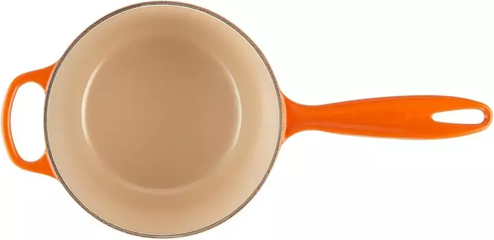 Фирменная эмалированная чугунная кастрюля Le Creuset, 2,25 кварты, Flame, Flame