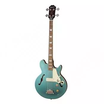 Фирменная бас-гитара Epiphone Jack Casady с грифом Laurel Faded Pelham Blue Jack Casady Signature Bass with Laurel Fretboard