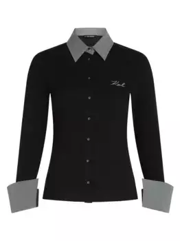 Фирменная блузка KARL LAGERFELD, черный