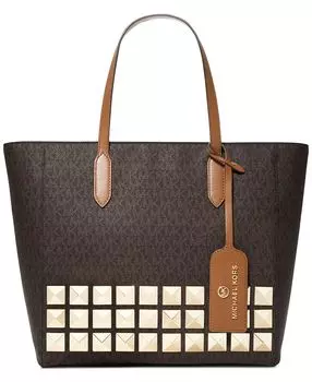 Фирменная большая объемная сумка с короткими ручками east west grab sinclair Michael Kors, мульти