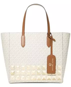 Фирменная большая объемная сумка с короткими ручками east west grab sinclair Michael Kors, мульти