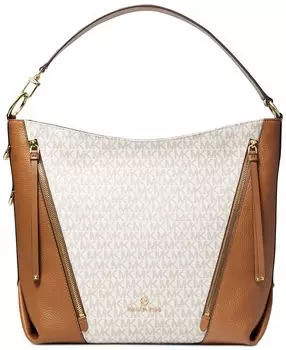 Фирменная большая сумка на плечо hobo brooklyn Michael Kors, мульти