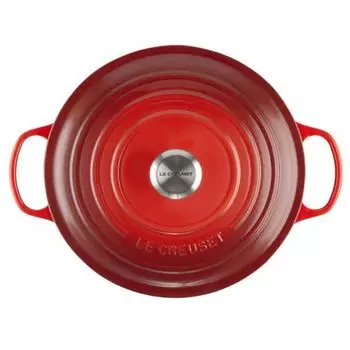 Фирменная чугунная жаровня Le Creuset, красный