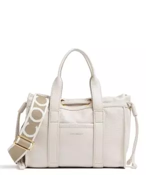 Фирменная двухдневная сумка из зерненой кожи Coccinelle, белый