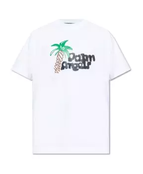 Фирменная футболка Palm Angels, белый