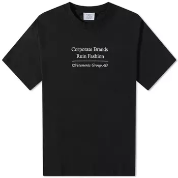 Фирменная футболка Vetements, черный