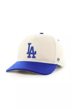 Фирменная кепка 47 с козырьком с добавлением хлопка MLB Los Angeles Dodgers 47 Brand, бежевый