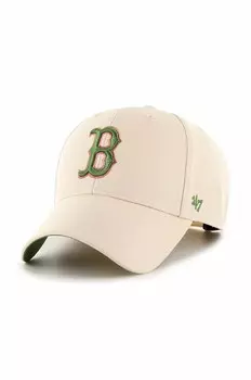 Фирменная кепка 47 с козырьком с добавлением хлопка MLB Boston Red Sox 47 Brand, бежевый