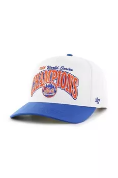 Фирменная кепка 47 с козырьком с добавлением хлопка MLB New York Mets 47 Brand, белый