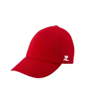 Фирменная кепка из хлопка Courrges, красный