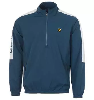 Фирменная куртка на полумолнии Lyle & Scott, синий