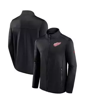 Фирменная мужская черная флисовая куртка detroit red wings authentic pro rink с молнией во всю длину Fanatics, черный
