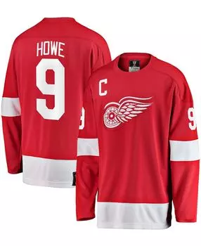 Фирменная мужская футболка gordie howe red detroit red wings premier breakaway для пенсионеров Fanatics, красный