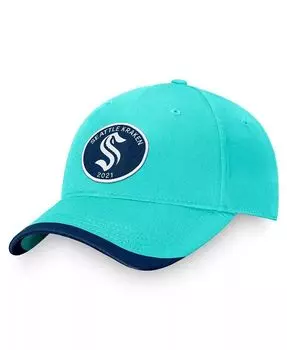 Фирменная мужская голубая регулируемая шляпа Seattle Kraken Fundamental Fanatics, синий