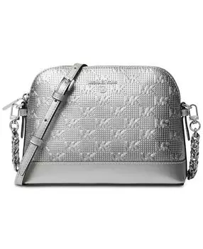 Фирменная подвеска jet set с большим куполом через плечо Michael Kors, серебряный