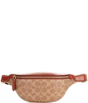 Фирменная поясная сумка COACH из холщовой ткани с покрытием Essential Essential, коричневый