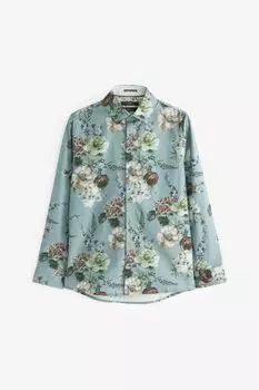 Фирменная рубашка с длинными рукавами Next, синий