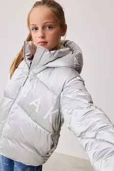 Фирменная стеганая куртка, устойчивая к воздействию дождя Baker By Ted Baker, серебряный